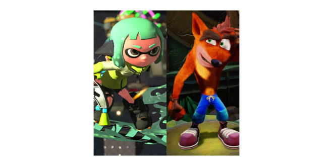 1 splacrash 350jpg Crash Bandicoot tops UK monthly charts, Splatoon 2 settles for No.2