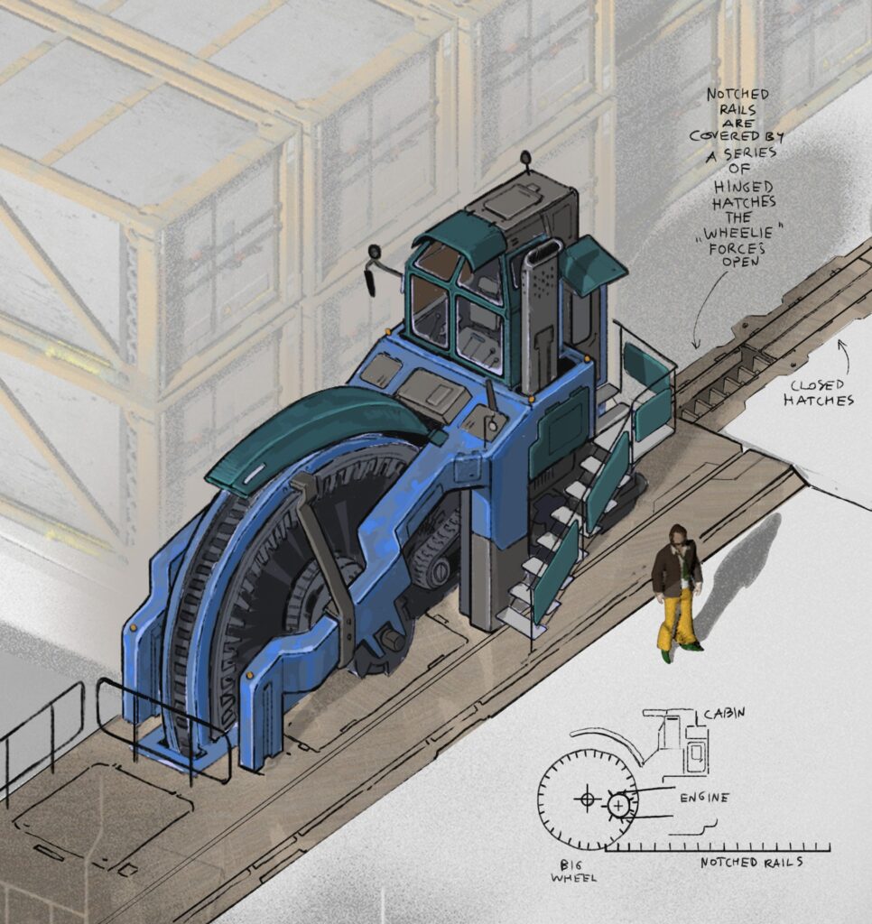 10 Enviro wheelie 1 "We knew immediately that we needed to make a game with a striking and unique look to accompany the writing" – The Art Of Disco Elysium