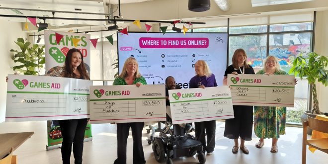 Cheque Giving 2026 1 [Industry news] GamesAid welcomes six new trustees as £82,000 fuels vital support for children's charities