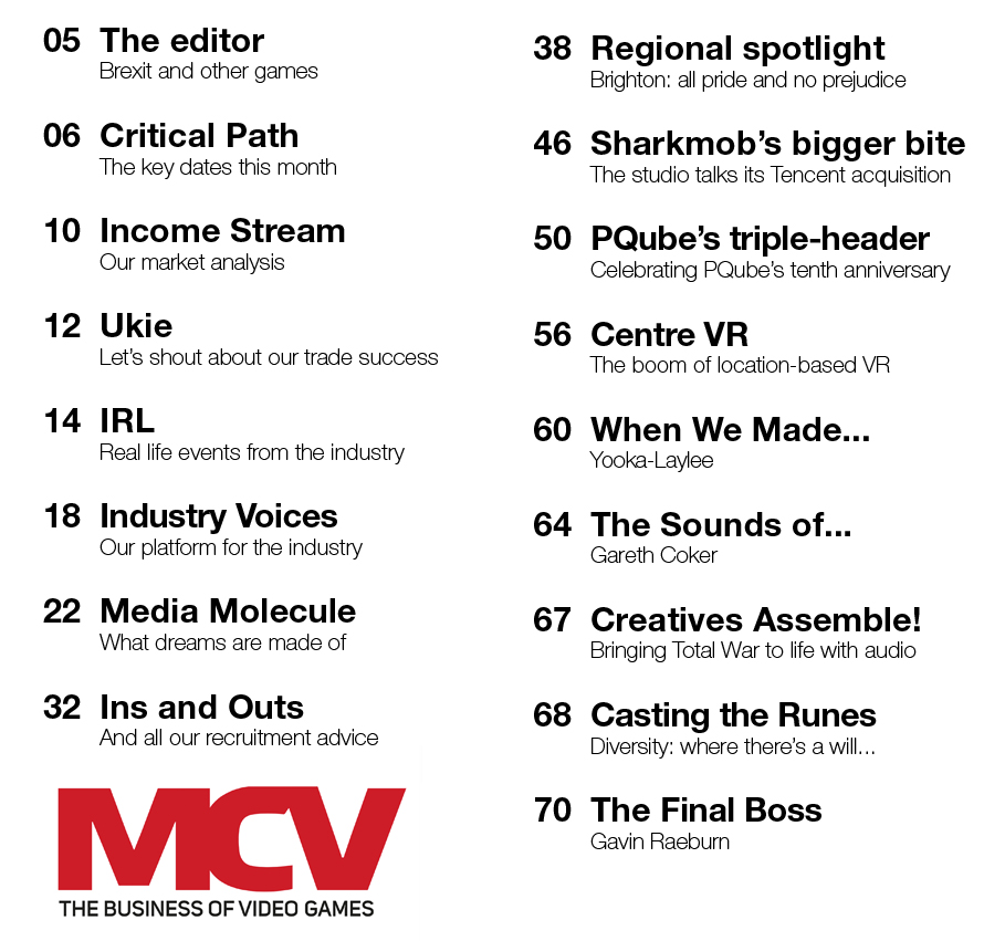 Contents 948 Media Molecule headlines our Develop:Brighton issue