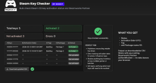 Steam key checker 2 [Industry news] Rokky launches new tool for games studios to manage status of Steam keys