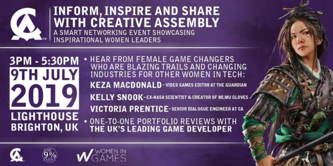 https cdn.evbuc .com images 62176823 244529505886 1 original Creative Assembly looks to 'inspire, inform and share' with students and newcomers at Brighton event on 9th of July